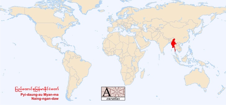 myanmar carte monde