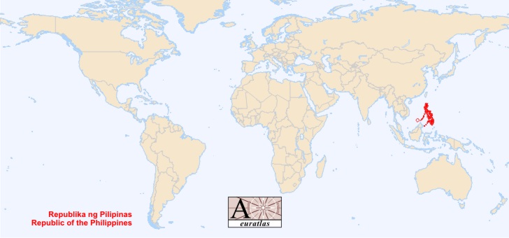 les philippines carte du monde - Image