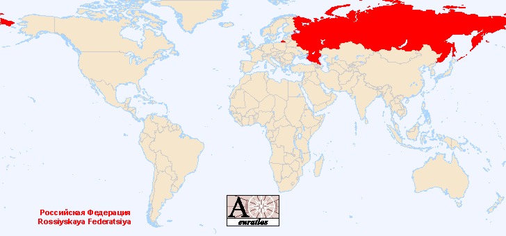 carte du monde russie