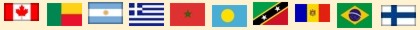 Each country with its flag Flags