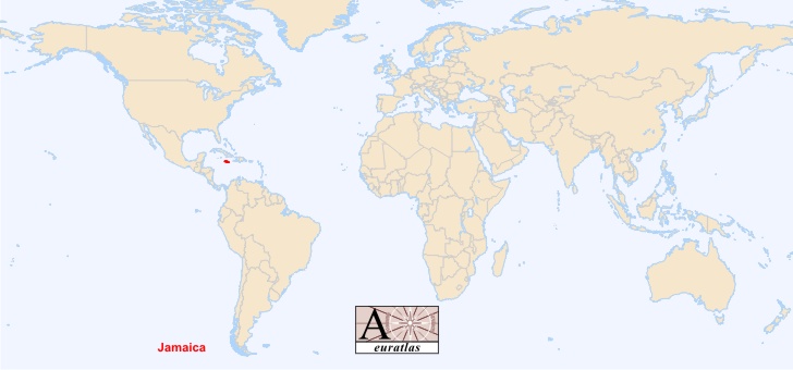 la jamaique sur la carte du monde