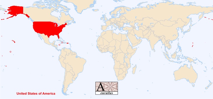 World Atlas: the Sovereign States of the World - United States, USA